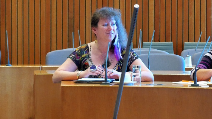 Andrea Milz im Landtag