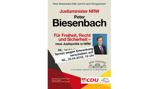 Veranstaltung mit NRW Justizminister Peter Biesenbach